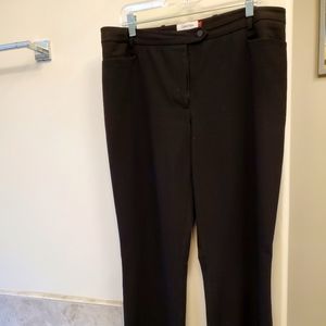 Calvin Klein Size 12 Black Bootcut Slacks